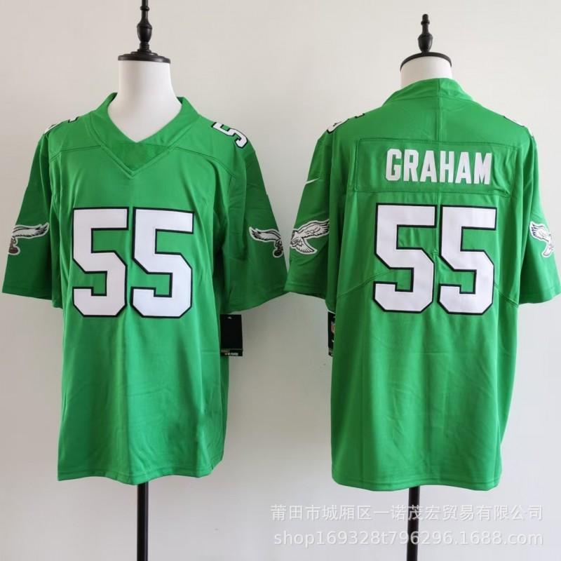 Eagles Football Jersey Embroidered Team Apparel Mens Sports Uniform S-XXXL Multiple Numbers Colors