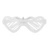 Kids Glow-in-the-Dark Glasses 3 Light Modes Light-Up Frames Battery-powered Heart Shape Cosplay