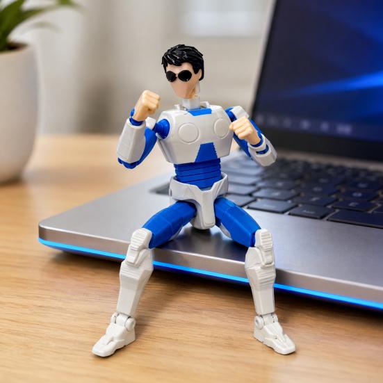 3D-печатная фигурка персонажа, модель мультяшного персонажа для самостоятельной сборки, многосуставная подвижная манекен-декорация, коллекционный подарок для любителей анимации