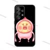 K-KOBITOS Милый аниме чехол для телефона Samsung S24,21,22,23,30,Ultra,20,Plus,Note,10,9,Черный мягкий силиконовый чехол