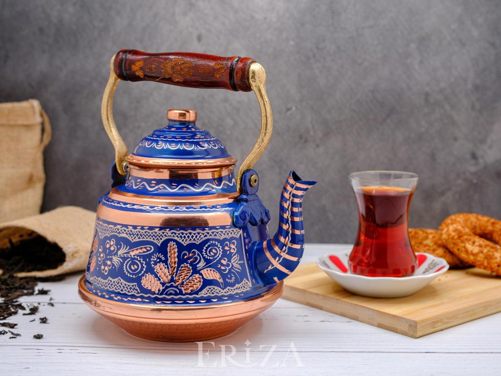 Старинный заварной чайник из цельной кованой меди 1,6 литра 108 унций