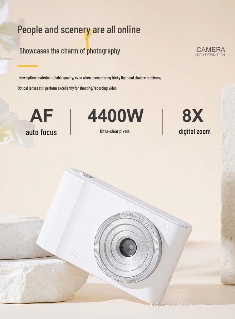 Retro HD Dual-Camera: Cute & Portable Digital Camera for Students and Travelers