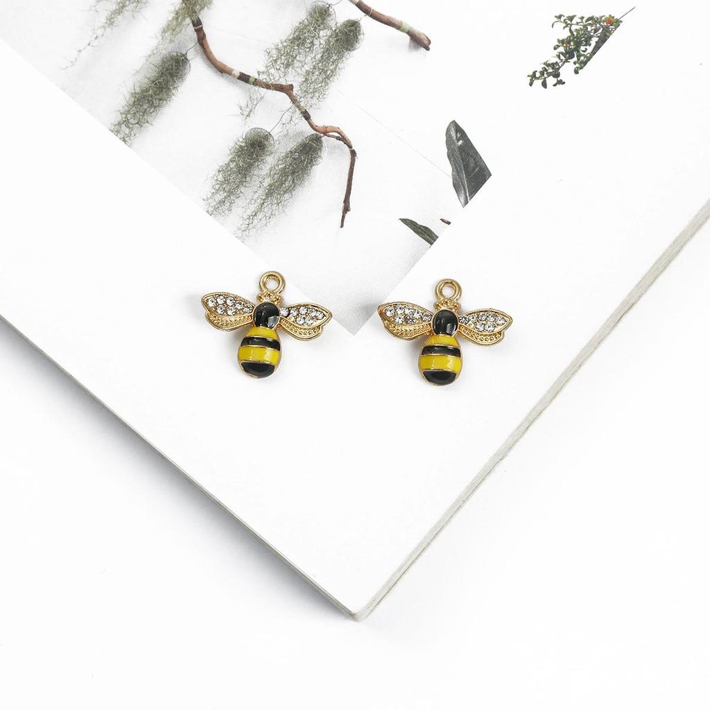 2 шт., металлические эмалированные подвески в виде пчелы, подвеска для изготовления ювелирных изделий «сделай сам», ожерелье, браслет, аксессуары