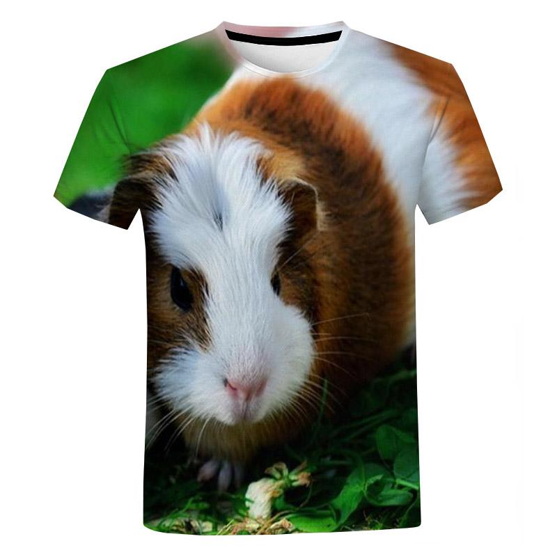 Мужская, женская и детская футболка с 3d принтом в виде животных, милая морская свинка, новые летние модные дышащие легкие спортивные футболки