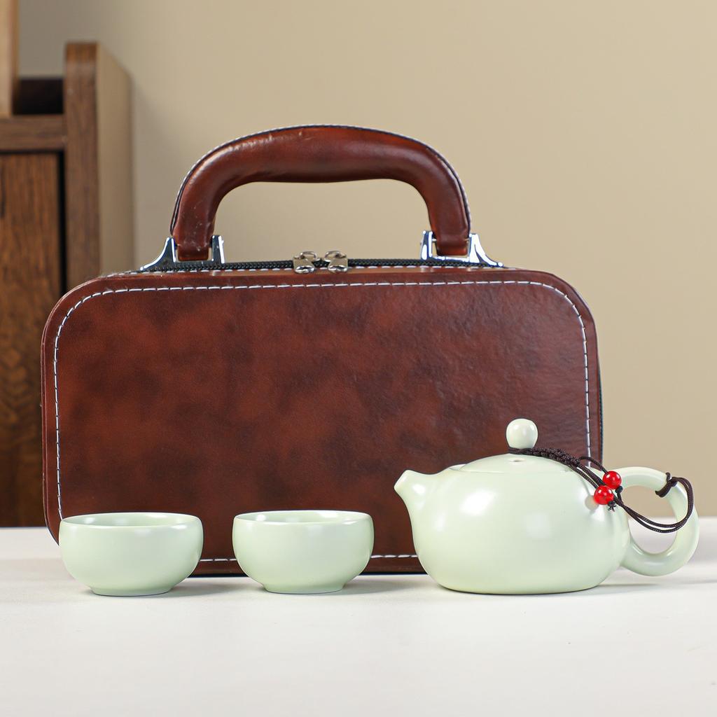 Ding kiln tea set portable travel set activity gifts can be printed with gifts Mid-Autumn practical small gifts
