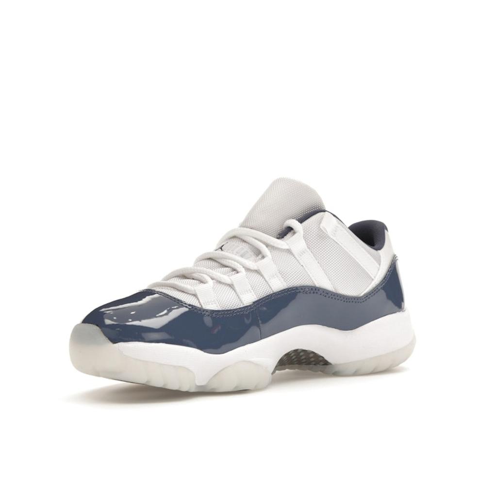 Air Jordan 11 Retro Low Diffused Blue Men Sneakers White Midnight-Navy Football-Grey FV5104-104