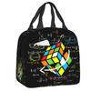 Math  Rubix Player Math Lovers Portable Lunch Box Women Multifunction Cooler Thermal Food Insulated Lunch Bag