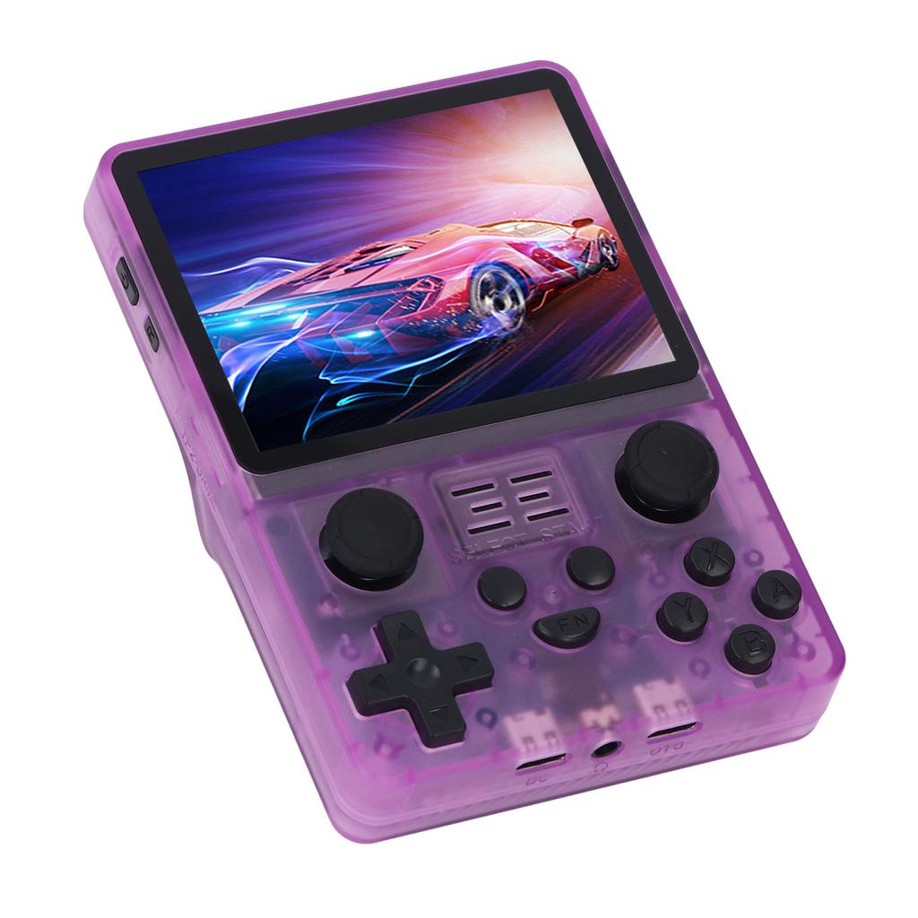 Портативная игровая консоль Retro Dual Rocker 3.5in для детей и взрослых игровая прозрачная фиолетовая RGB20S 256G