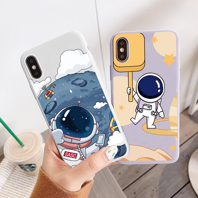 Прекрасный мягкий чехол Astronaut для Samsung Galaxy S22 S21 S20 FE Note 20 Ultra 9 8 10 Lite S8 S9 S10 Plus S10e M52 M31 M32 M13 Shell