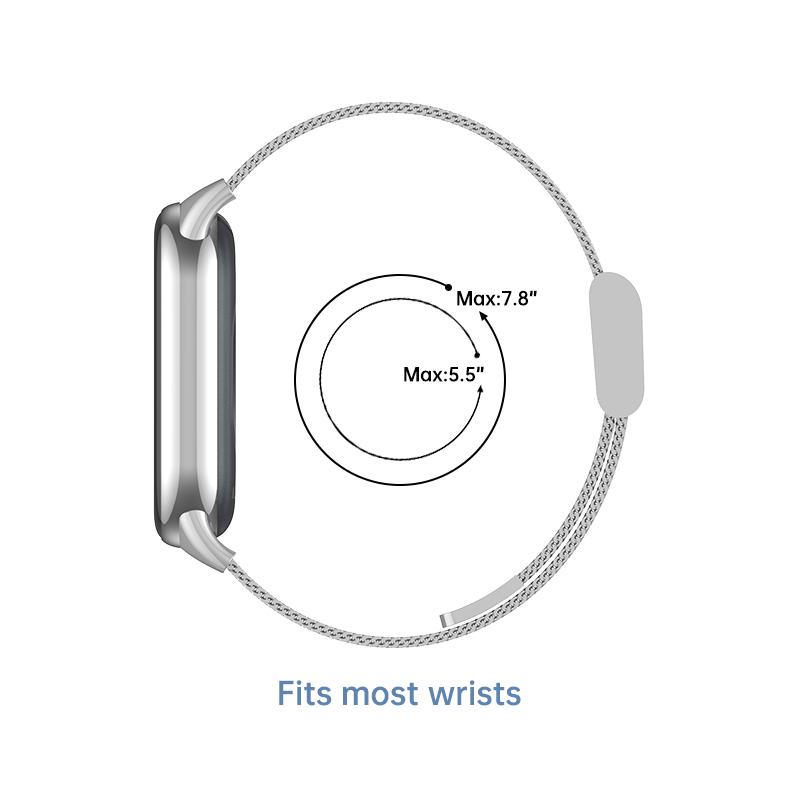 Ремешок из нержавеющей стали для Xiaomi Mi 9 8 Band Металлический миланский браслет на браслет Mi Band 8 для Mi Band 9 8 Аксессуары для ремешка