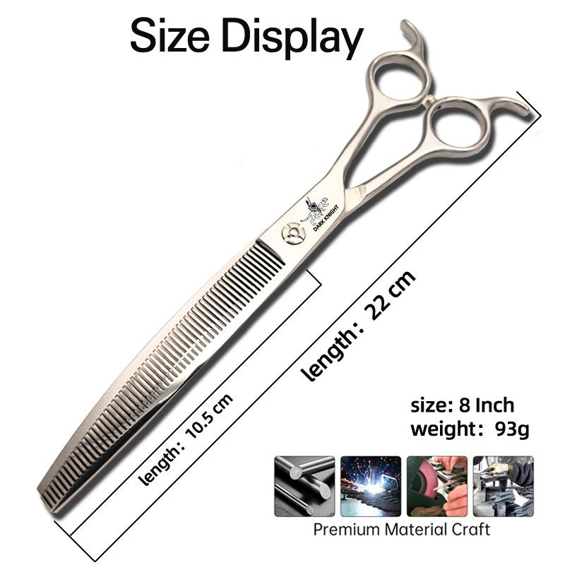Professional Japanese Stainless Steel Pet Grooming Scissors 8.0 Inches Curved Trimming Suitable for Beauty Use