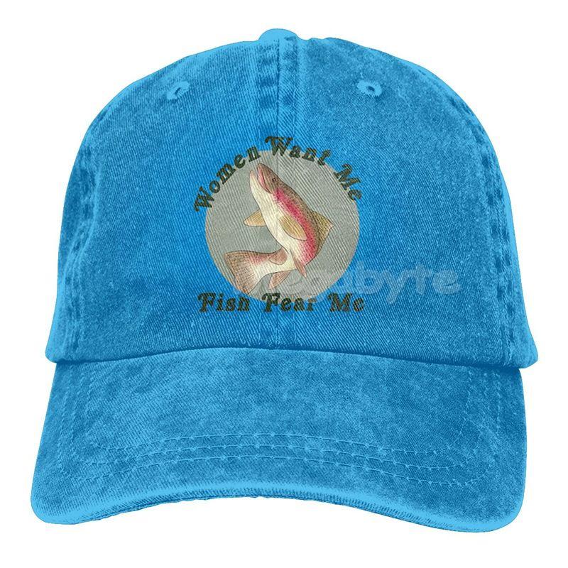 Женская бейсболка Want Me Fish Fear Me Washed, кепка Trucker Hat для взрослых, унисекс, регулируемая, для папы, летняя, дышащая, эластичная