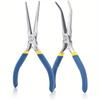 2Pcs 6" Mini Needle Nose Pliers with Comfort Grip Handles Long Nose Pliers Set for Handmade Craft