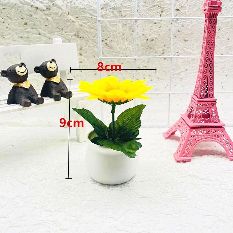Artificial Small Sunflower Plant Potted Plant Bonsai For Home Decor Flower