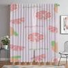 Shades Fruit Tulle for Bedroom Window Curtain for Room 2 Panel Anti-mosquito Curtains Home Interior Curtains Partition Living