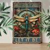 Железный Декоративный Знак-Стрекоза на Стену 1 шт. Цитата 'Let It Be' Мудрость Домашний Декор Металлический Оловянный Постер