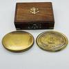 Старинный латунный компас HMS Endeavour, июнь 1764-1778 гг., с деревянным ящиком