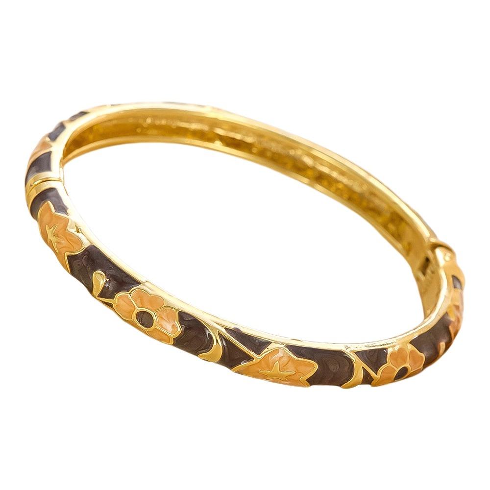 Floral Colorful Flower Bangle Traditional Women's Hand Bracelet  Jewelry Gifts