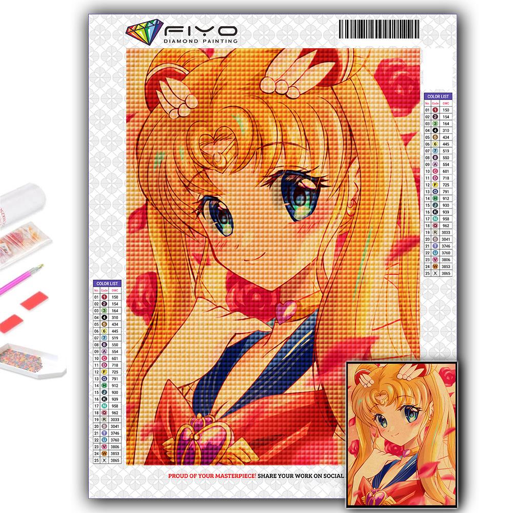 5D Алмазная картина Сейлор Мун DIY Алмазная вышивка Горный хрусталь Украшение дома