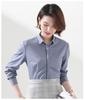 New Solid Color Collar Elegant Age Reducing Elastic Fashion Long Sleeve Shirt