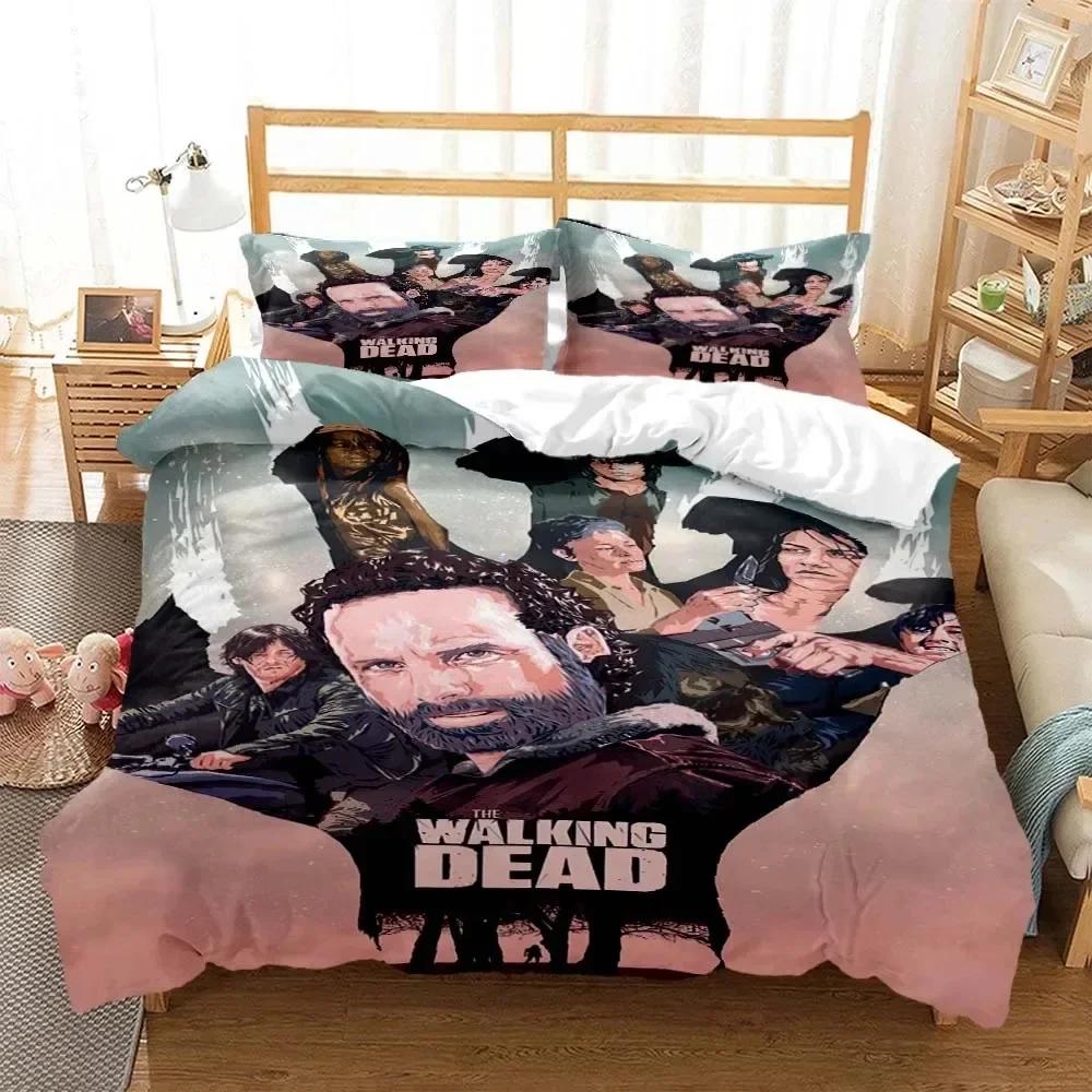 Horror Die Walking Dead Printed Bedding Set Luxury Queen Bedding Set Soft and Comfortable Customized Bedding Set for Boy