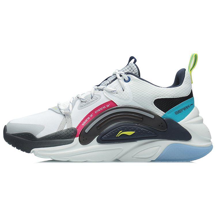 Li Ning Starfire Fabric Synthetic Leather TPU Shock Absorbing Non-Slip Wear-Resistant Breathable Lightweight Mid-Top Sports Casual Shoes AGLR015-1