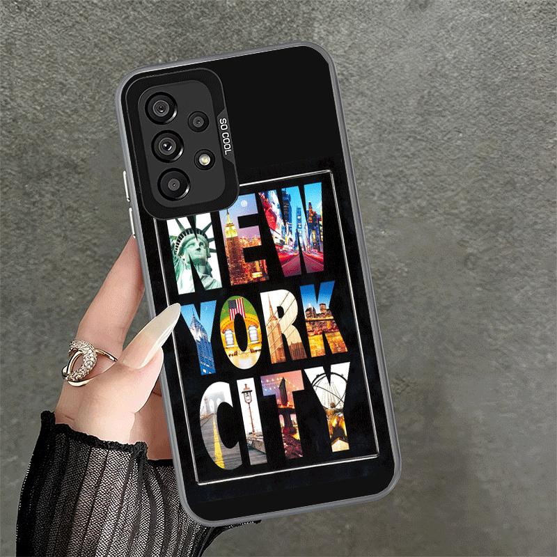 Мягкий чехол для телефона NYC New York City для Samsung A17 A16 A15 A14 A13 A57 A56 A55 A54 A53 A37 A36 A35 A34 A33 A26 A25 A24 A23 A52