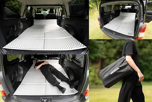 Captain Stag IXPE Foam Camping Mat, Double, 116 x 183 cm, Aluminum-Coated, with Storage Bag, Black x Silver, UB-3086