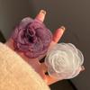 Mesh Camellia Shark Clip Cloth Flower Claw Clip Cute Simulation Flower Hair Claw  Seaside