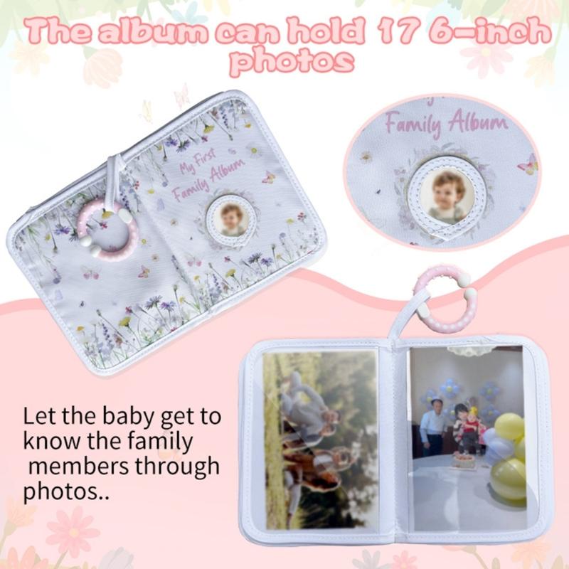 Infant Photo Album Safe Mirror Soft Fabric Baby Showers Gift Newborns