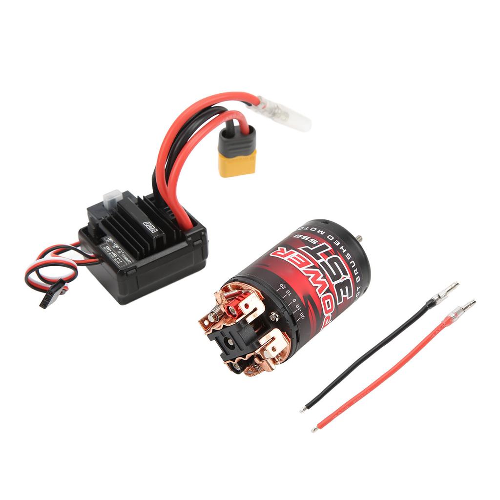 RC 3 Slot 550 Brushed Motor 35T with 80A ESC Combo Set for 110 112 RC Car Upgrade Parts