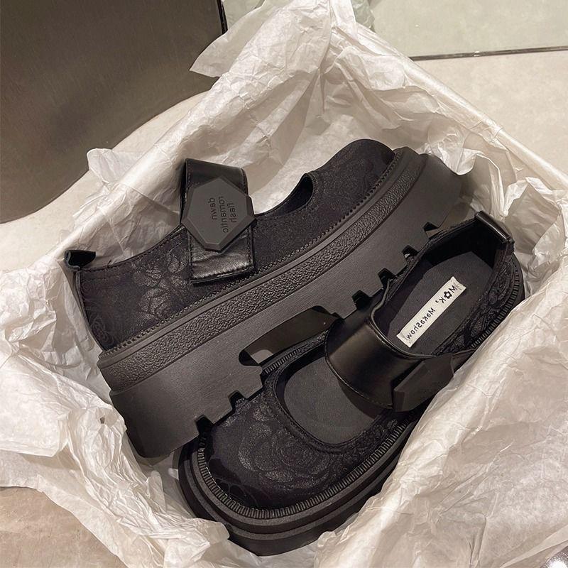 Wear jk skirt feet high Mary Jane shoes Internet celebrity soft sole year with not tired single shoes women