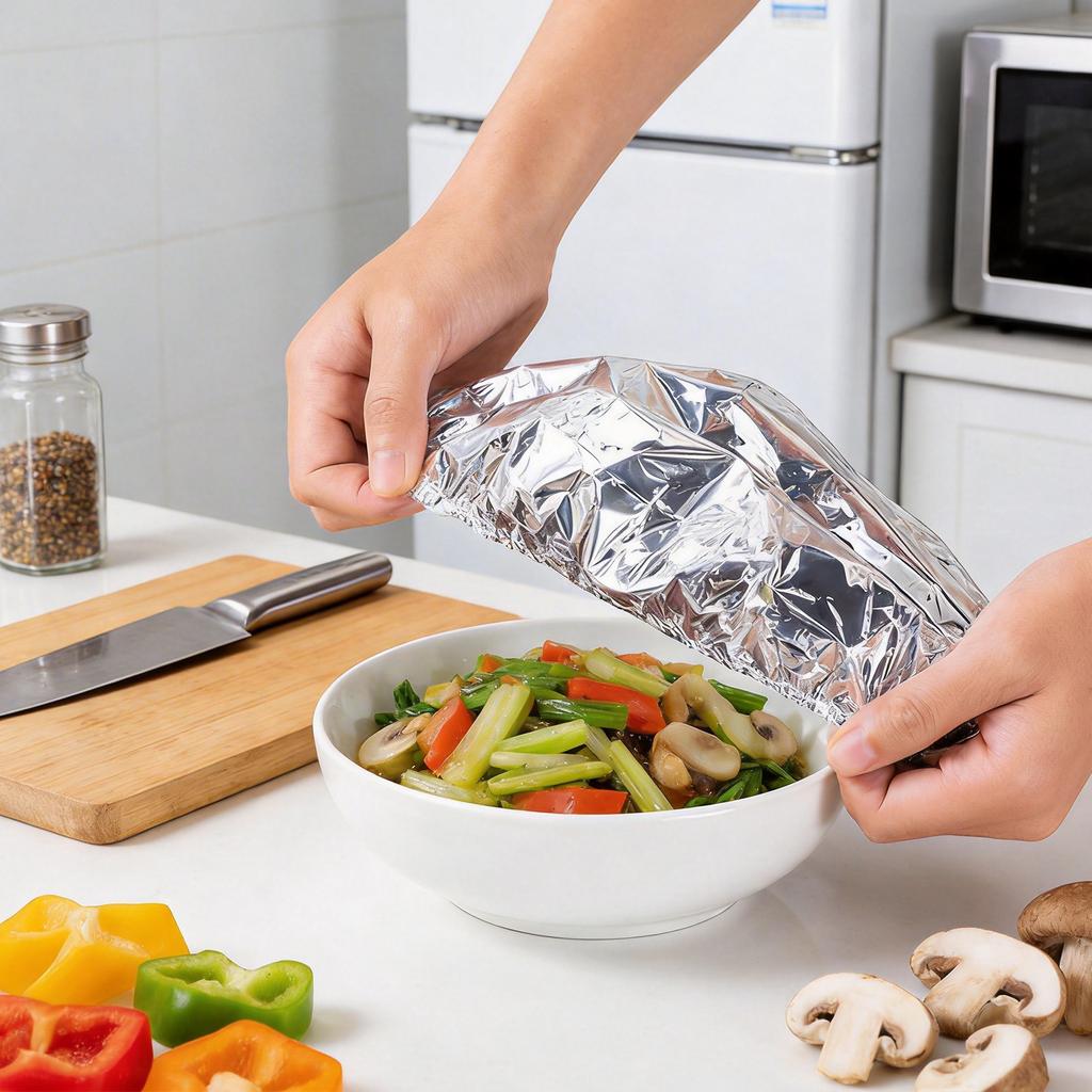 Reusable Aluminum Foil Food Covers Aluminum Foil Insulation Covers Versatile Food Warmers for Refrigerator Storage Leftover Food