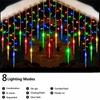 5-36M LED Curtain Icicle String Lights Christmas Garland Waterfall Outdoor Garden Decoration Fairy Light For Street Eaves Patio