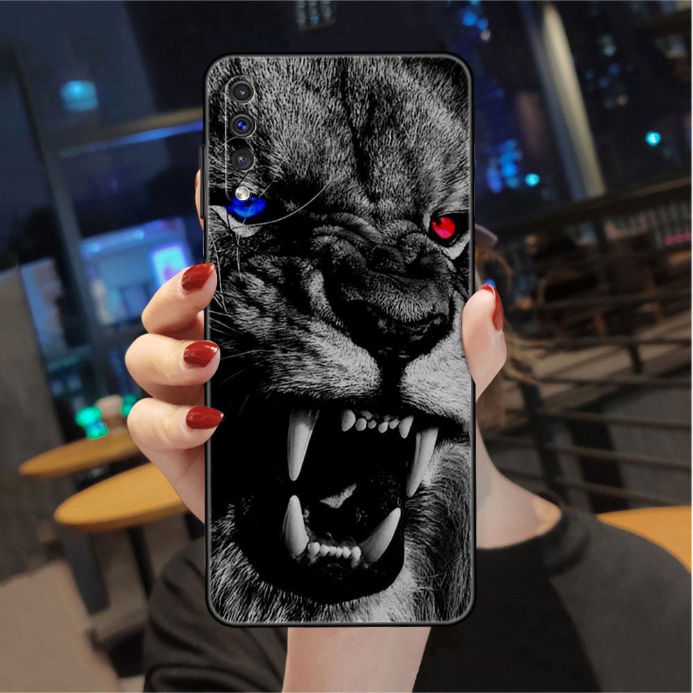 Чехол для Samsung Galaxy A50 A70 A30 A20s A20e A10 A40 A10s A10e M52 M51 M31 M30s M21, черный чехол для телефона Лев Волк