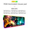 Коврик для мыши DJ RGB Игровой коврик для мыши Большой светодиодный коврик Настольный коврик для ПК Светящийся коврик для мыши Большие коврики для клавиатуры Настольный ковер с подсветкой