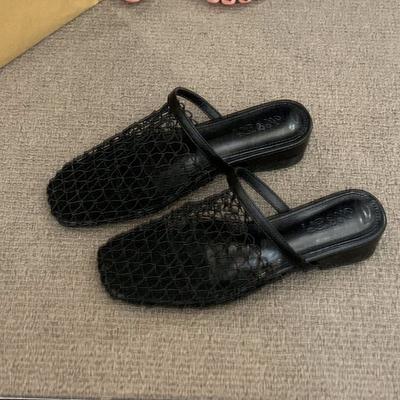 Сетка Женские Тапочки Балетки Дизайнерские Мюли Обувь Платье Женские Сандалии Лето 2025 Новые Слайды Слингбэки Сандалии Женские