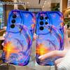 Phone Case: 2D Flat Samsung Galaxy A34 A35 M05 M06 S20 S22 S21 FE Plus 5G Protective Case, Colorful Holographic Dolphin, Christmas and Halloween Gift