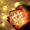 LED Solar Hollow Moroccan Ball Light String Holiday Outdoor Courtyard Ball Decoration Lantern 1.5m 10led/3m 20eld/6m 40led