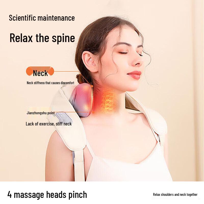 BY-0505 Trapezius Shoulder & Neck Massager with Heat CN plug (adapter included)