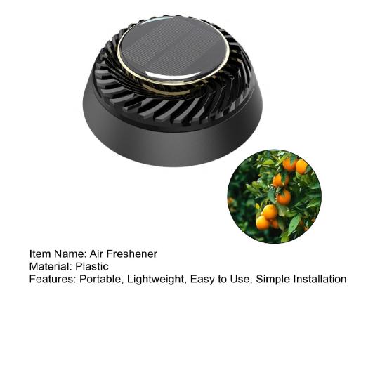 Car Air Freshener Solar Energy Auto Rotating Essential Oil Diffuser Easy Installation Aromatherapy Air Purifier Accessories