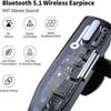 Bluetooth Headset For Cell Phone, V5.1 Bluetooth Wireless Earpiece Headset With Cvc 8.0 Noise Canceling Microphone For Driving/business/office, Compat