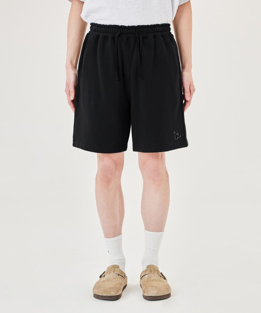 MARK GONZALES Angel Wappen Sweat Shorts - Black