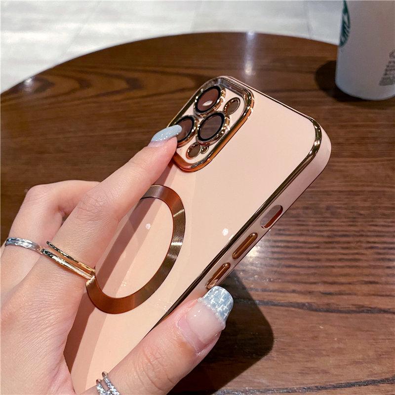 Для Iphone 13pro гальванический магнитный чехол для телефона с беспроводной зарядкой для Iphone 13 11 12 Pro Max 11 защитная задняя крышка для камеры