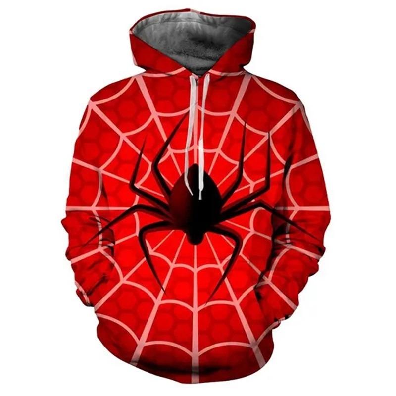 Мужские, женские, детские, классические толстовки с принтом в виде паука, новые, персонализированные, с принтом паука, хип-хоп, уличная одежда, джемпер для пары, толстовки