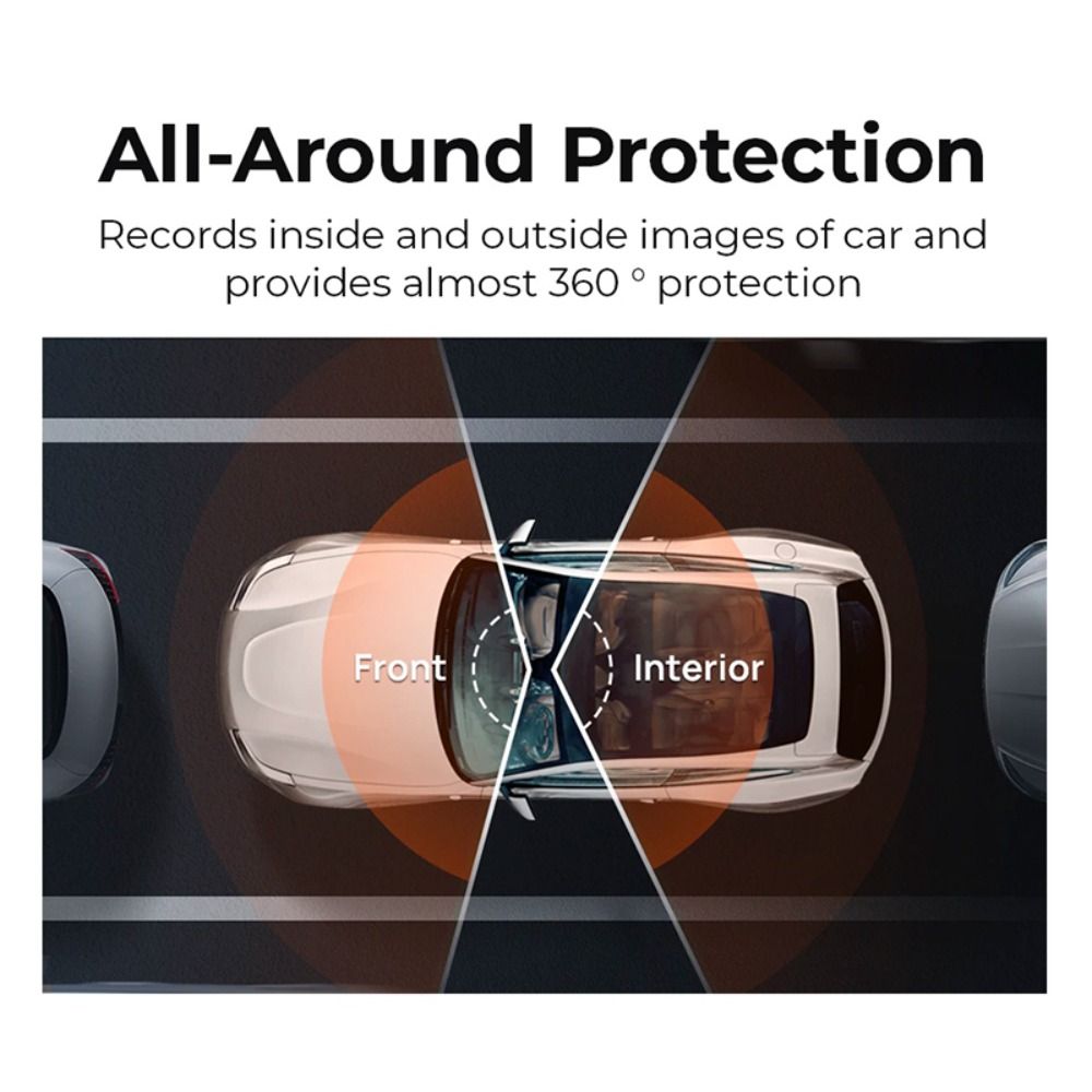 Wide Angle HD Driving Recorder Three Lenses Car Charge Reversing Camera Auto