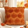 Soft Plush Fabric Throw Pillow Covers Pumpkin Pattern Faux Wool Cushions  Living Room Bedroom
