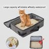 Portable Folding Travel Pet Litter Box Dog Toilet Tray Folding Cat Litter Potty Waterproof Outdoor Foldable Cat Litter Box
