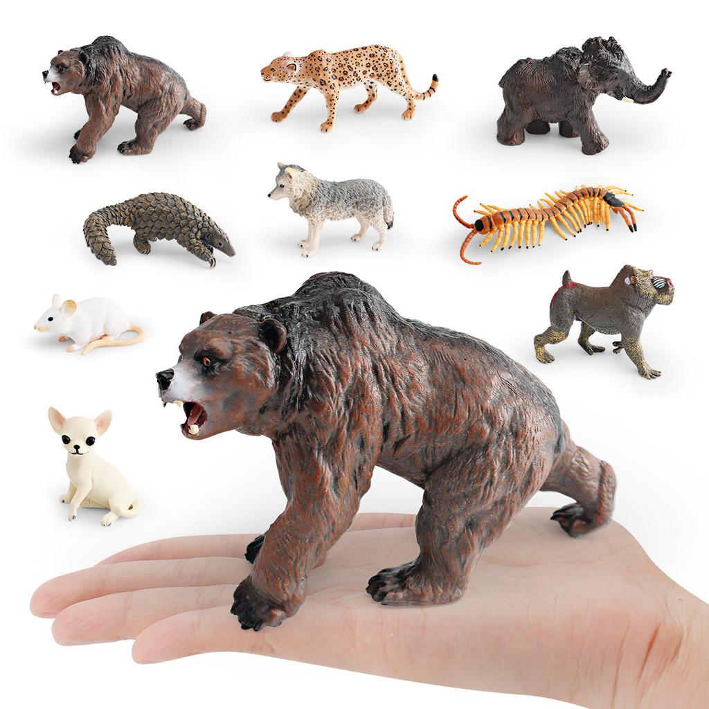 Волки Леопарды ПВХ Модели диких животных со статичными фигурками для образовательной и творческой игры