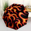 1pc Flame Pattern Fashionable Automatic Opening/Closing Folding Umbrella with 8 Bones, Windproof Portable, Daily Use117